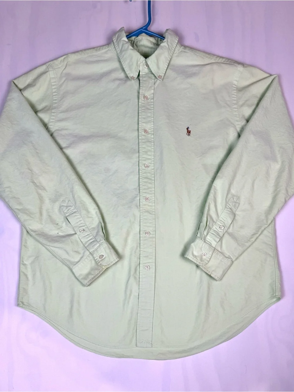 Polo Ralph Lauren Classic Fit Oxford Shirt Light Green Button Down Large